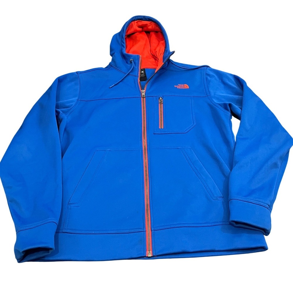 The North Face Full Zip Hoodie Mens M Blue Orange Sweatshirt Hooded‎ Jacket